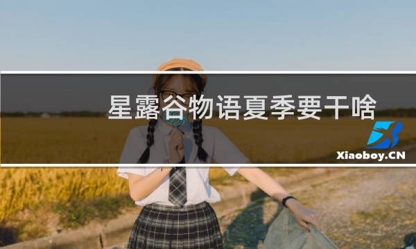 星露谷物语夏季要干啥