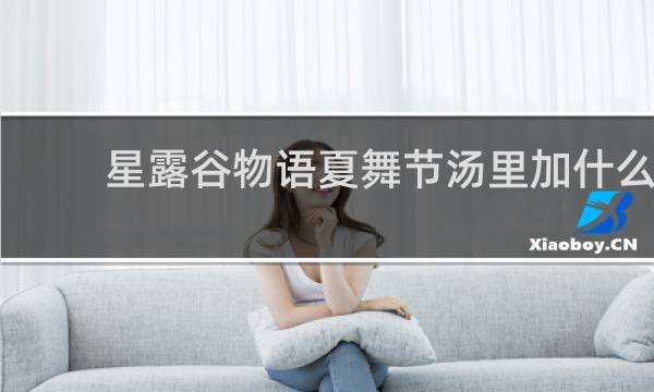 星露谷物语夏舞节汤里加什么