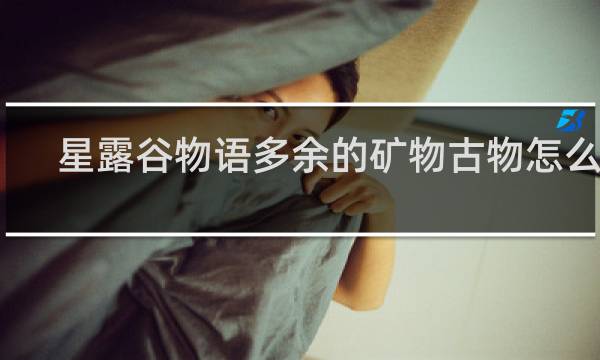 星露谷物语多余的矿物古物怎么办
