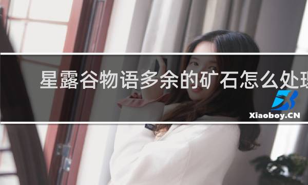 星露谷物语多余的矿石怎么处理