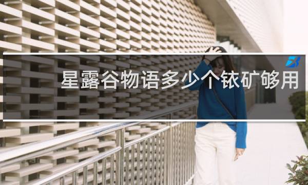 星露谷物语多少个铱矿够用