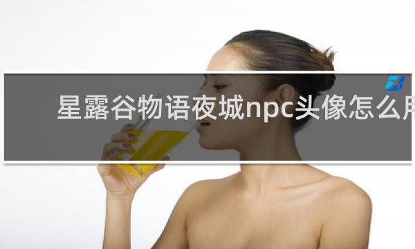 星露谷物语夜城npc头像怎么用