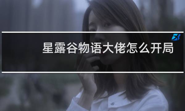 星露谷物语大佬怎么开局