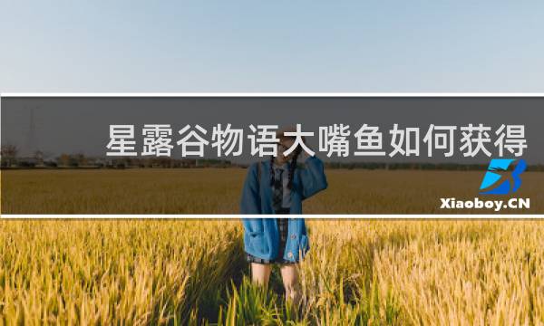 星露谷物语大嘴鱼如何获得