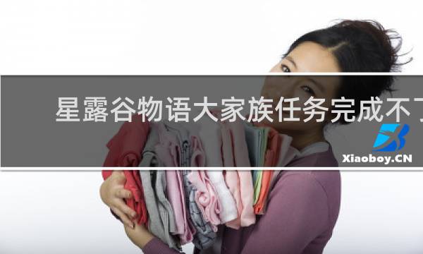 星露谷物语大家族任务完成不了