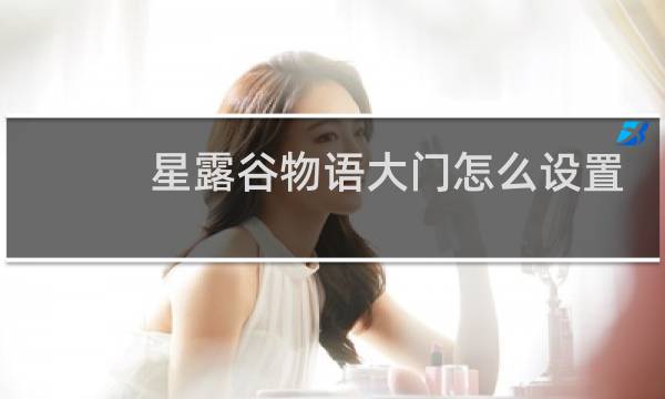 星露谷物语大门怎么设置