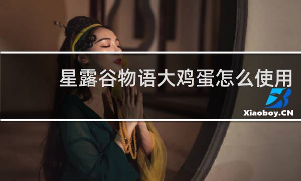 星露谷物语大鸡蛋怎么使用