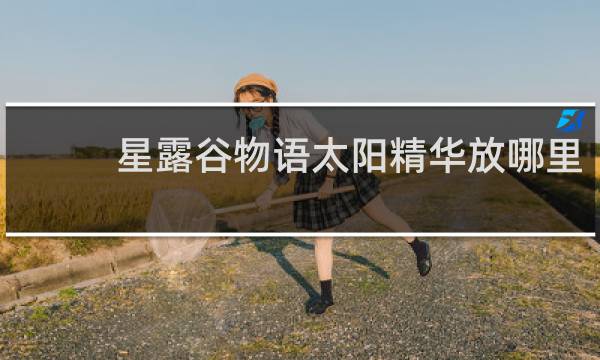 星露谷物语太阳精华放哪里