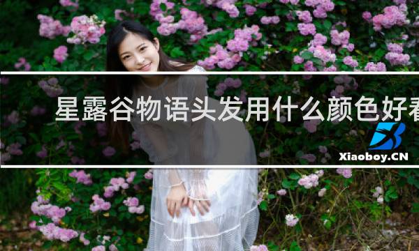 星露谷物语头发用什么颜色好看