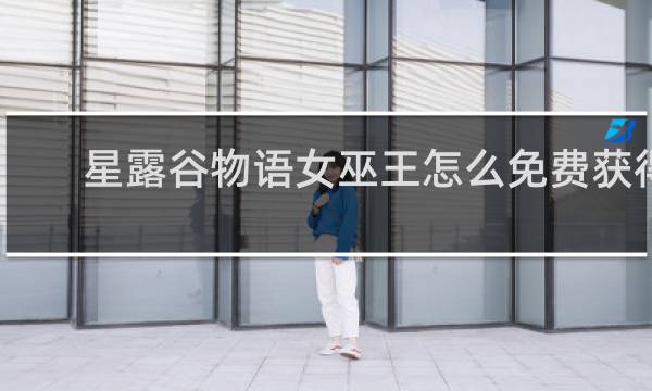 星露谷物语女巫王怎么免费获得