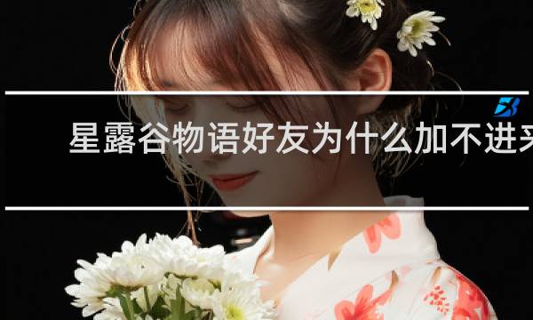 星露谷物语好友为什么加不进来