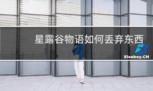 星露谷物语如何丢弃东西