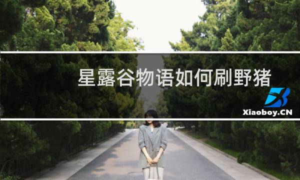 星露谷物语如何刷野猪