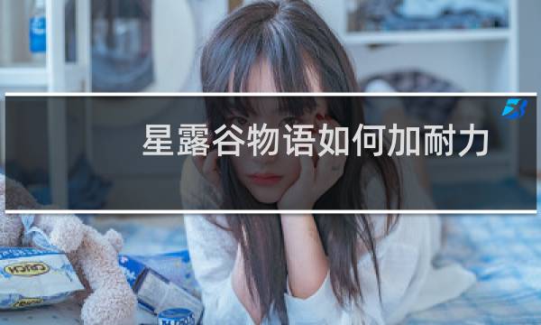 星露谷物语如何加耐力