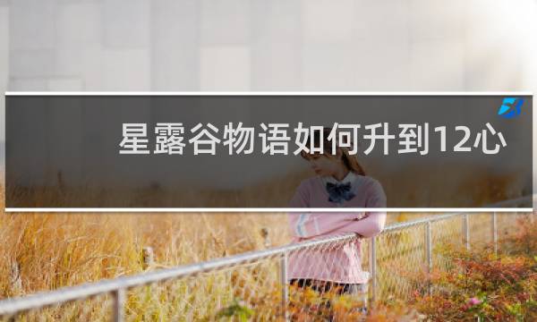 星露谷物语如何升到12心