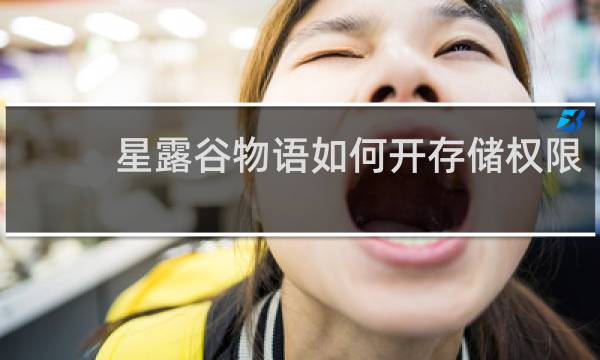 星露谷物语如何开存储权限