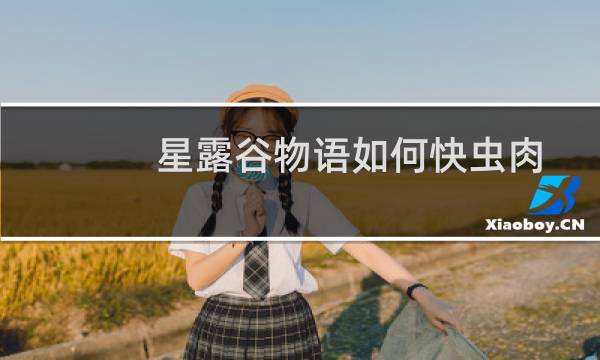 星露谷物语如何快虫肉