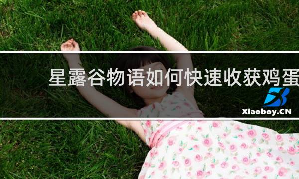 星露谷物语如何快速收获鸡蛋