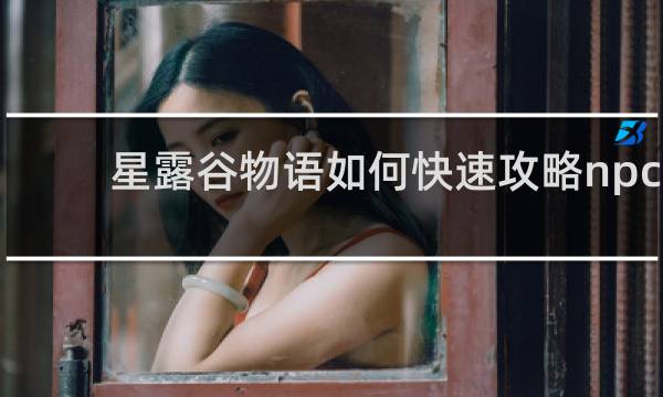 星露谷物语如何快速攻略npc