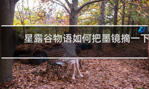 星露谷物语如何把墨镜摘一下