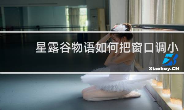 星露谷物语如何把窗口调小