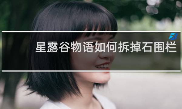 星露谷物语如何拆掉石围栏