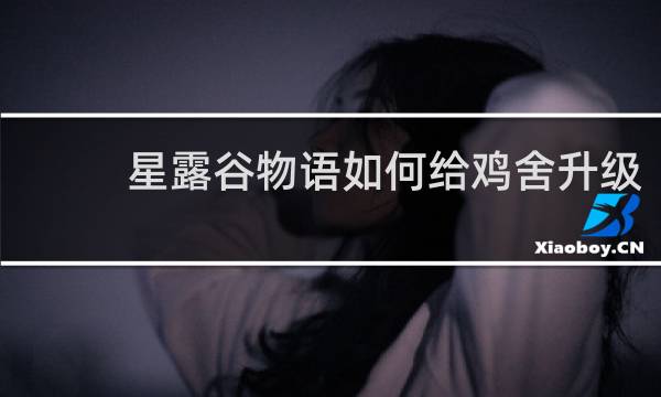 星露谷物语如何给鸡舍升级