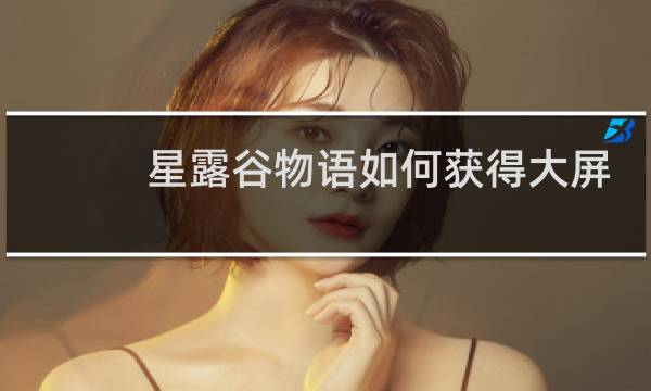 星露谷物语如何获得大屏