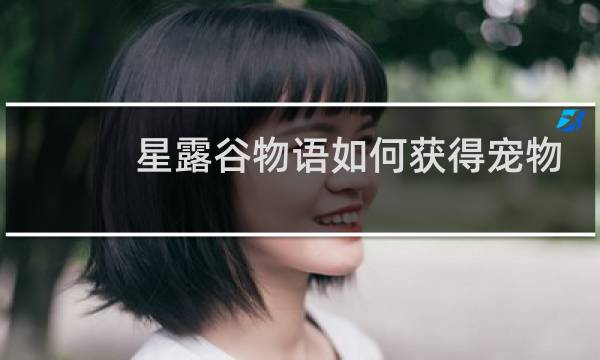 星露谷物语如何获得宠物