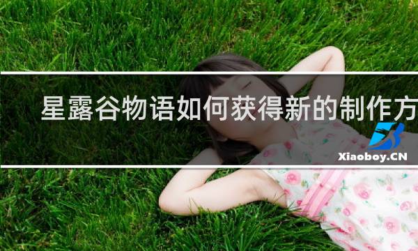 星露谷物语如何获得新的制作方法
