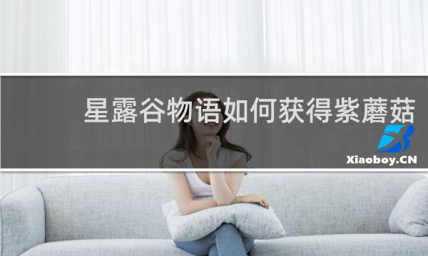 星露谷物语如何获得紫蘑菇