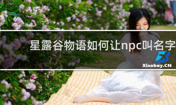 星露谷物语如何让npc叫名字