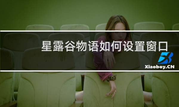 星露谷物语如何设置窗口