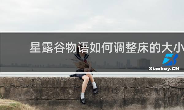 星露谷物语如何调整床的大小