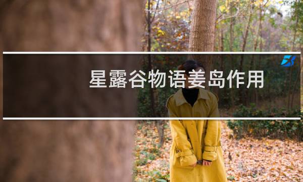 星露谷物语姜岛作用