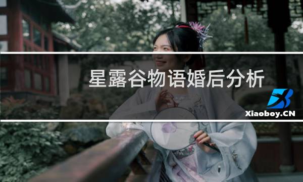星露谷物语婚后分析