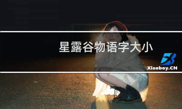 星露谷物语字大小