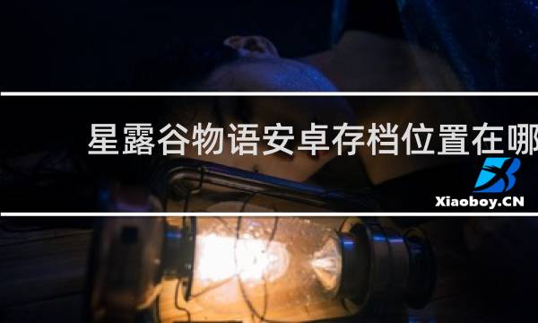 星露谷物语安卓存档位置在哪