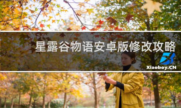 星露谷物语安卓版修改攻略