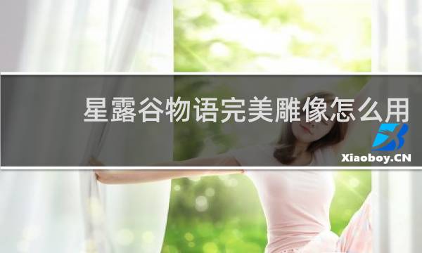 星露谷物语完美雕像怎么用