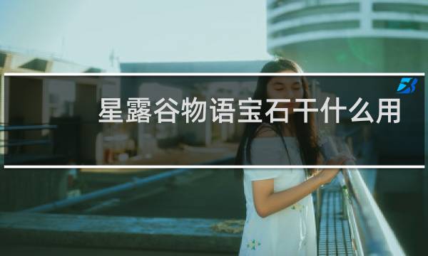 星露谷物语宝石干什么用