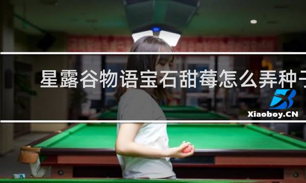 星露谷物语宝石甜莓怎么弄种子