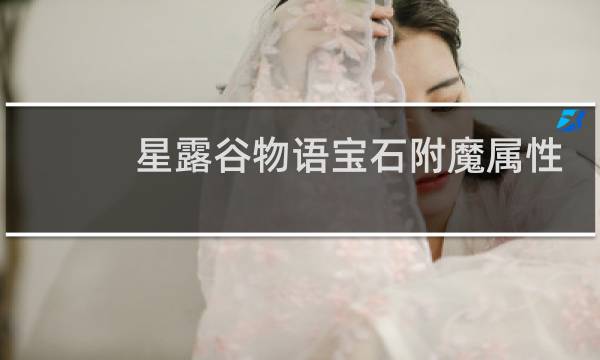 星露谷物语宝石附魔属性