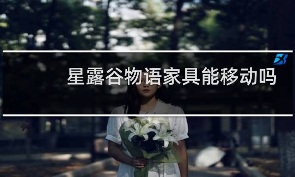 星露谷物语家具能移动吗