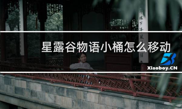星露谷物语小桶怎么移动