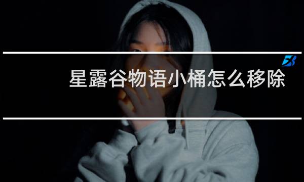星露谷物语小桶怎么移除