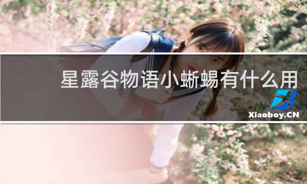 星露谷物语小蜥蜴有什么用
