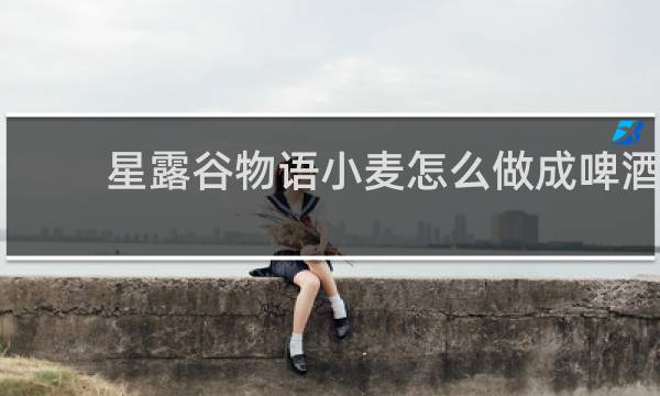 星露谷物语小麦怎么做成啤酒