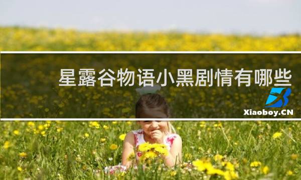 星露谷物语小黑剧情有哪些