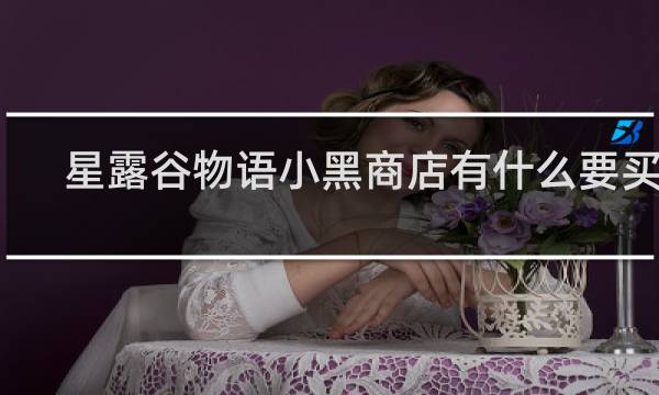 星露谷物语小黑商店有什么要买的